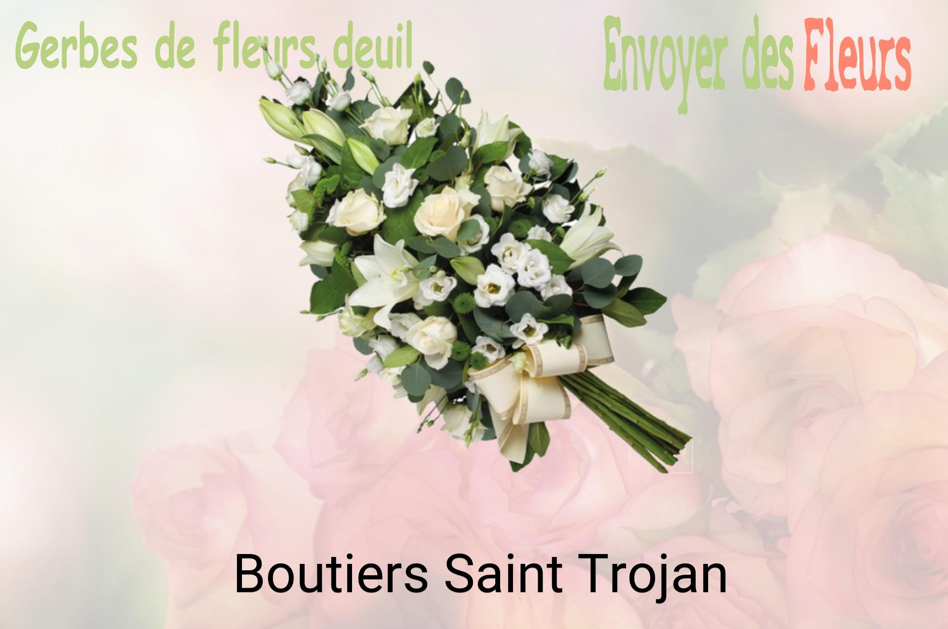 Gerbe de fleurs de deuil livrée à Boutiers-Saint-Trojan